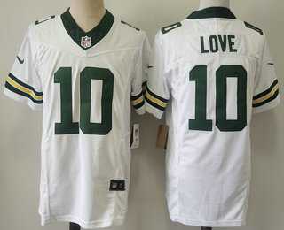 Mens Green Bay Packers #10 Jordan Love White 2023 FUSE Limited Stitched Jersey